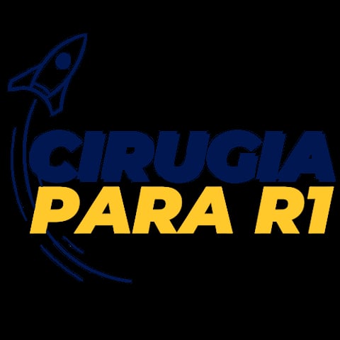 Cirugía Para R1 logo with blue rocket icon and yellow text